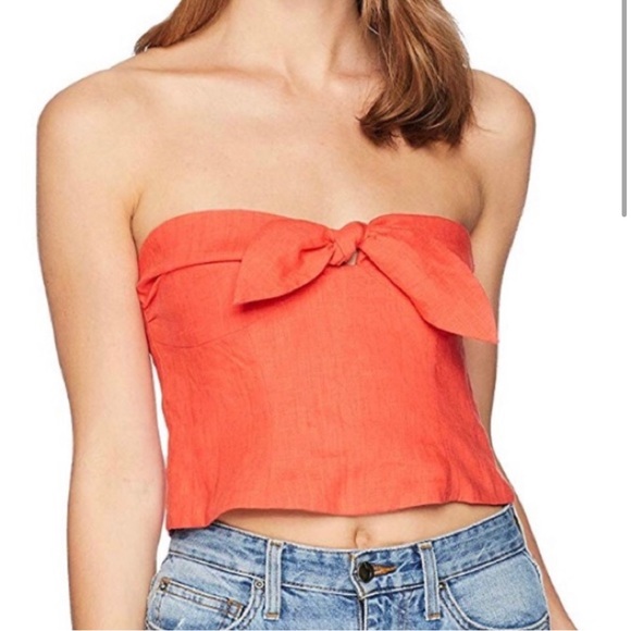 Mara Hoffman Nan Tie Front Crop Top size 6 #sustainable #deadstock - Picture 3 of 5